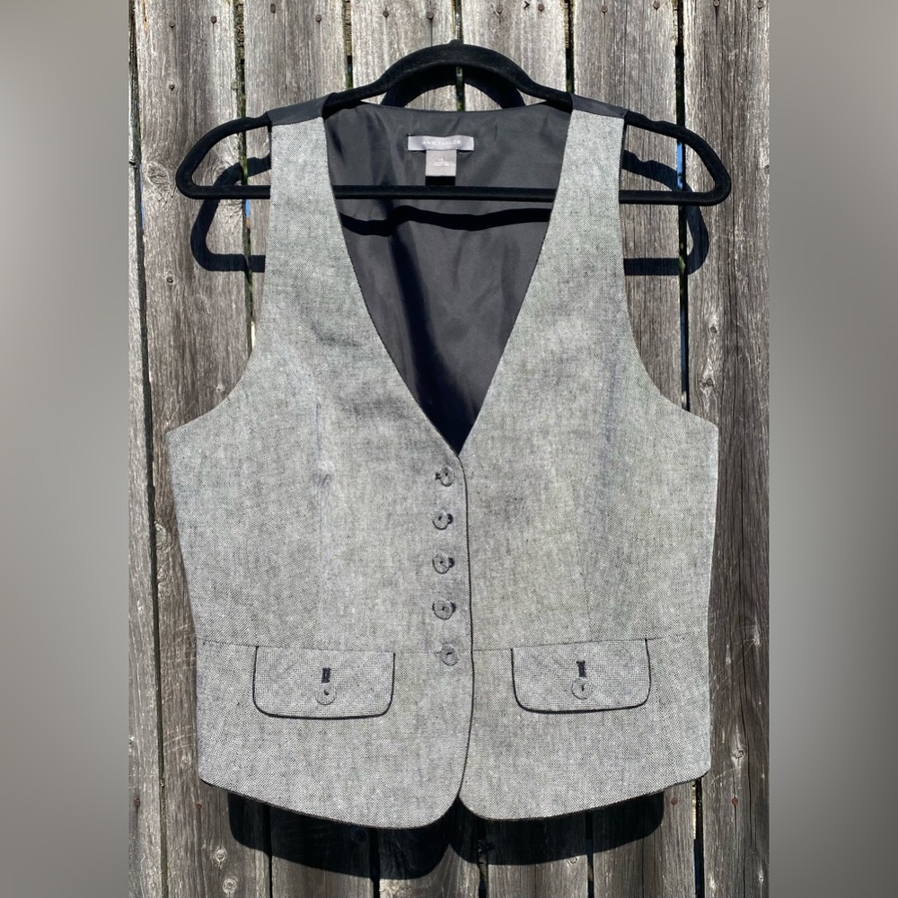 Ann Taylor Gray Vest size 12